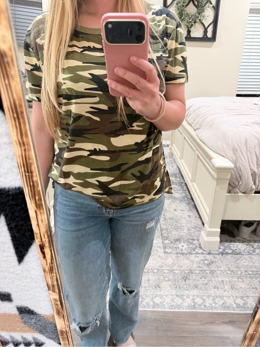 Hayden Camo Short Sleeve Tee in Green & Tan
